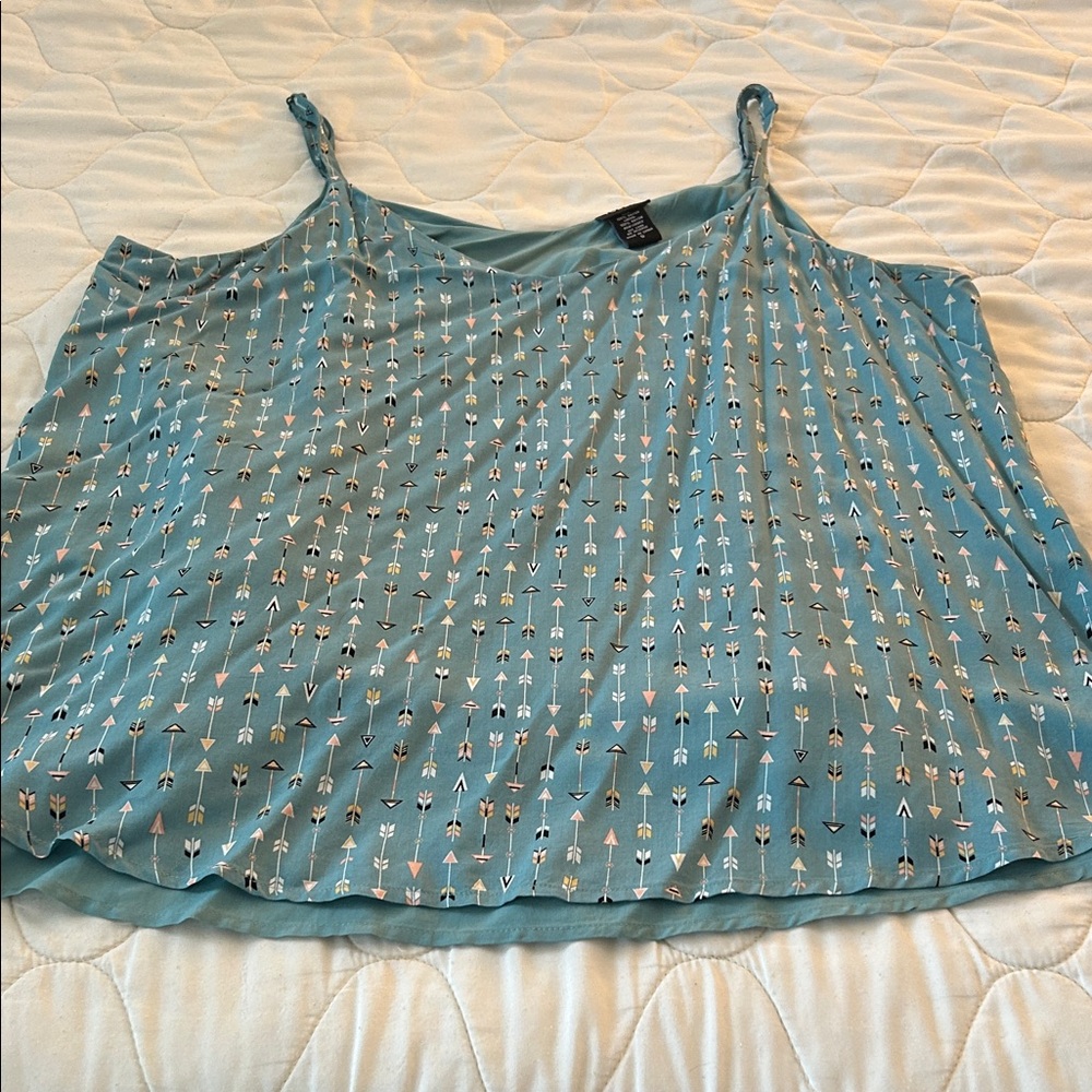 Blue Patterned Women's Top - Picture 4 of 4